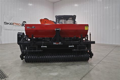 skid steer drill seeder|skid steer seed drill attachment.